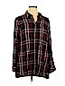Lane Bryant 100% Rayon Burgundy Long Sleeve Button-Down Shirt Size 14 - 16 Plus - photo 1
