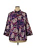 Sag Harbor Purple Long Sleeve Blouse Size XXL - photo 1