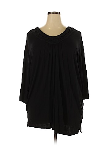 Ulla Popken 3/4 Sleeve Top (view 1)