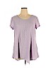 Simply Vera Vera Wang Purple Short Sleeve Top Size XL - photo 1