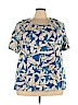 Denim & Co Blue Short Sleeve T-Shirt Size 3X - photo 1