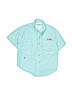 Columbia 100% Cotton Teal Short Sleeve Button-Down Shirt Size 2T - photo 1