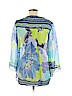 Hale Bob 100% Silk Blue 3/4 Sleeve Silk Top Size M - photo 2