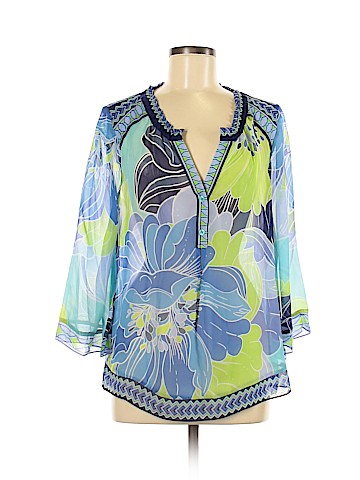 Hale Bob 3/4 Sleeve Silk Top (view 1)