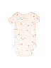 Carter's 100% Cotton White Short Sleeve Onesie Size Preemie - photo 2