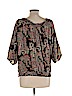 Pure Energy 100% Rayon Black 3/4 Sleeve Blouse Size L - photo 2