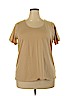 Lauren by Ralph Lauren 100% Cotton Tan Short Sleeve T-Shirt Size 2X - photo 1