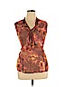 Coldwater Creek 100% Polyester Orange Sleeveless Blouse Size 16 - 18 - photo 1