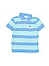 Lacoste 100% Cotton Stripes Blue Short Sleeve Polo Size 8 - photo 1