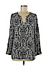 Ann Taylor Factory 100% Polyester Black Long Sleeve Blouse Size M (petite) - photo 1