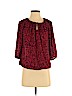 Ann Taylor LOFT 100% Polyester Burgundy 3/4 Sleeve Blouse Size S (petite) - photo 1