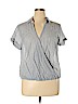 Universal Thread Blue Short Sleeve Blouse Size XL - photo 1