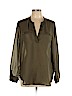 Mossimo 100% Polyester Green Long Sleeve Blouse Size L - photo 1