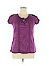Hang Ten 100% Cotton Purple Short Sleeve Blouse Size XL - photo 1