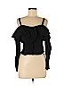 Intermix Black Long Sleeve Top Size M - photo 1