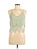 Lush 100% Polyester Green Sleeveless Blouse Size M - photo 1