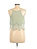 Lush 100% Polyester Green Sleeveless Blouse Size M - photo 2