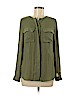 H&M 100% Polyester Green Long Sleeve Blouse Size 4 - photo 1