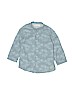 Zara Kids 100% Cotton Blue Long Sleeve Button-Down Shirt Size 7 - photo 1