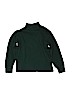 Lands' End 100% Cotton Green Long Sleeve Turtleneck Size 10 - 12 - photo 1