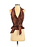 Carmen Marc Valvo Collection Brown Sleeveless Blouse Size 4 - photo 1