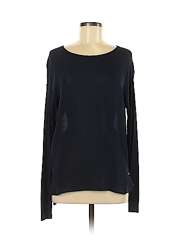 Vince. Long Sleeve Silk Top (view 1)