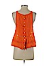 Free People 100% Cotton Orange Sleeveless Blouse Size S - photo 2