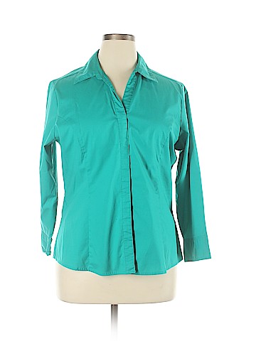 Riders by Lee 3/4 Sleeve Button-Down Shirt (view 1)