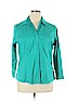 Riders by Lee Teal 3/4 Sleeve Button-Down Shirt Size XL - photo 1