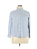A New Day 100% Rayon Blue Long Sleeve Blouse Size XL - photo 1