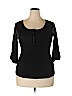 No Boundaries Black 3/4 Sleeve Henley Size XXL - photo 1