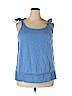 Molly & Isadora 100% Cotton Blue Sleeveless Top Size 2X - photo 1
