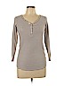 H&M Brown Long Sleeve Henley Size L - photo 1