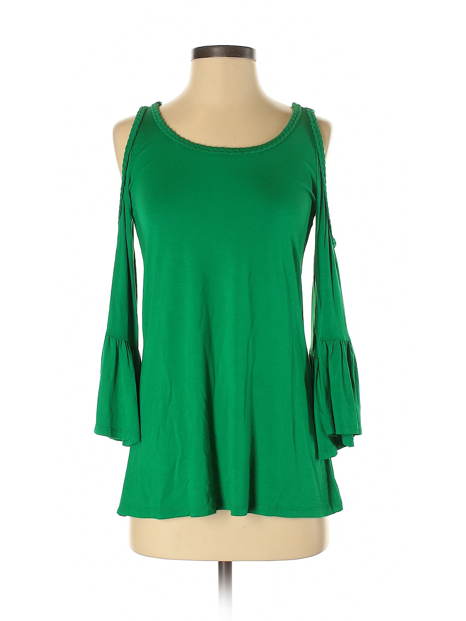 NWT Cable & Gauge Women Green 3/4 Sleeve Top S | eBay