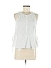 Lush 100% Cotton White Sleeveless Blouse Size M - photo 1