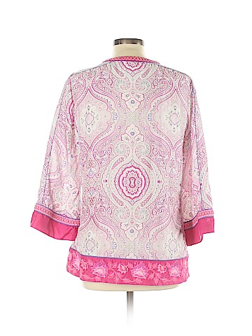 Robert Graham 3/4 Sleeve Silk Top (view 2)