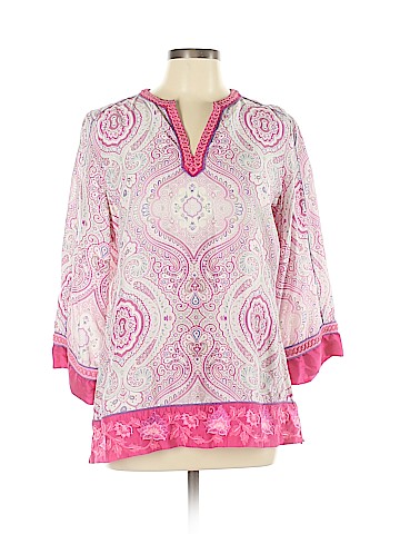Robert Graham 3/4 Sleeve Silk Top (view 1)