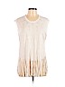 Rebecca Minkoff 100% Linen Ivory Sleeveless Top Size L - photo 1