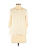 Monteau 100% Polyester Ivory 3/4 Sleeve Blouse Size S - photo 1