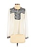 Monteau 100% Polyester White Long Sleeve Blouse Size S - photo 1