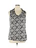 New Directions 100% Polyester Black Sleeveless Blouse Size XL - photo 1