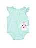 First Impressions 100% Cotton Teal Short Sleeve Onesie Size 0-3 mo - photo 1