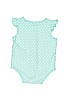First Impressions 100% Cotton Teal Short Sleeve Onesie Size 0-3 mo - photo 2