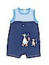 Le Top 100% Cotton Blue Short Sleeve Onesie 9-12 MO / 12 MO - photo 1
