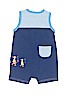 Le Top 100% Cotton Blue Short Sleeve Onesie 9-12 MO / 12 MO - photo 2