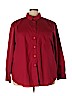 Foxcroft Red Long Sleeve Button-Down Shirt Size 24 - photo 1