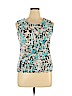 JM Collection Blue Sleeveless Blouse Size XL (petite) - photo 1