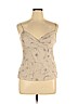 Emanuel by Emanuel Ungaro 100% Silk Ivory Sleeveless Silk Top Size 14 - photo 1