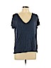 H&M 100% Viscose Blue Short Sleeve T-Shirt Size L - photo 1
