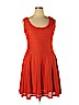 London Times 100% Polyester Orange Casual Dress Size 14 (petite) - photo 1